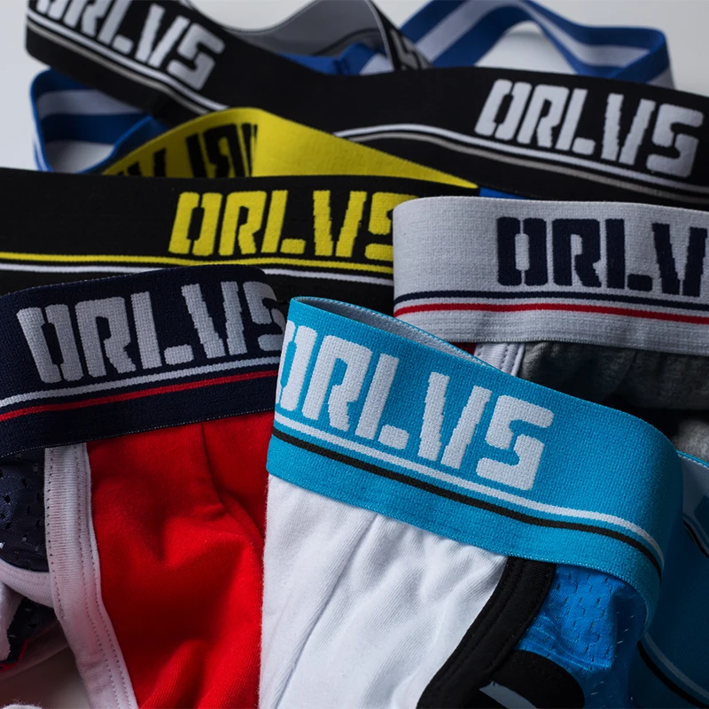 ORLVS-Roupa Interior Sexy Gay Jockstrap dos homens, tanga masculina, fio dental, tanga de malha respirável, biquíni gay, marca