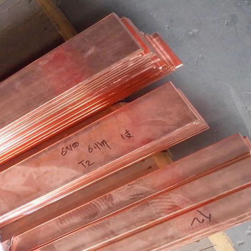 T2 pure Cu flat Copper Bar Plate Metal Strip thickness 2mm/3mm/4mm length 100mm customize