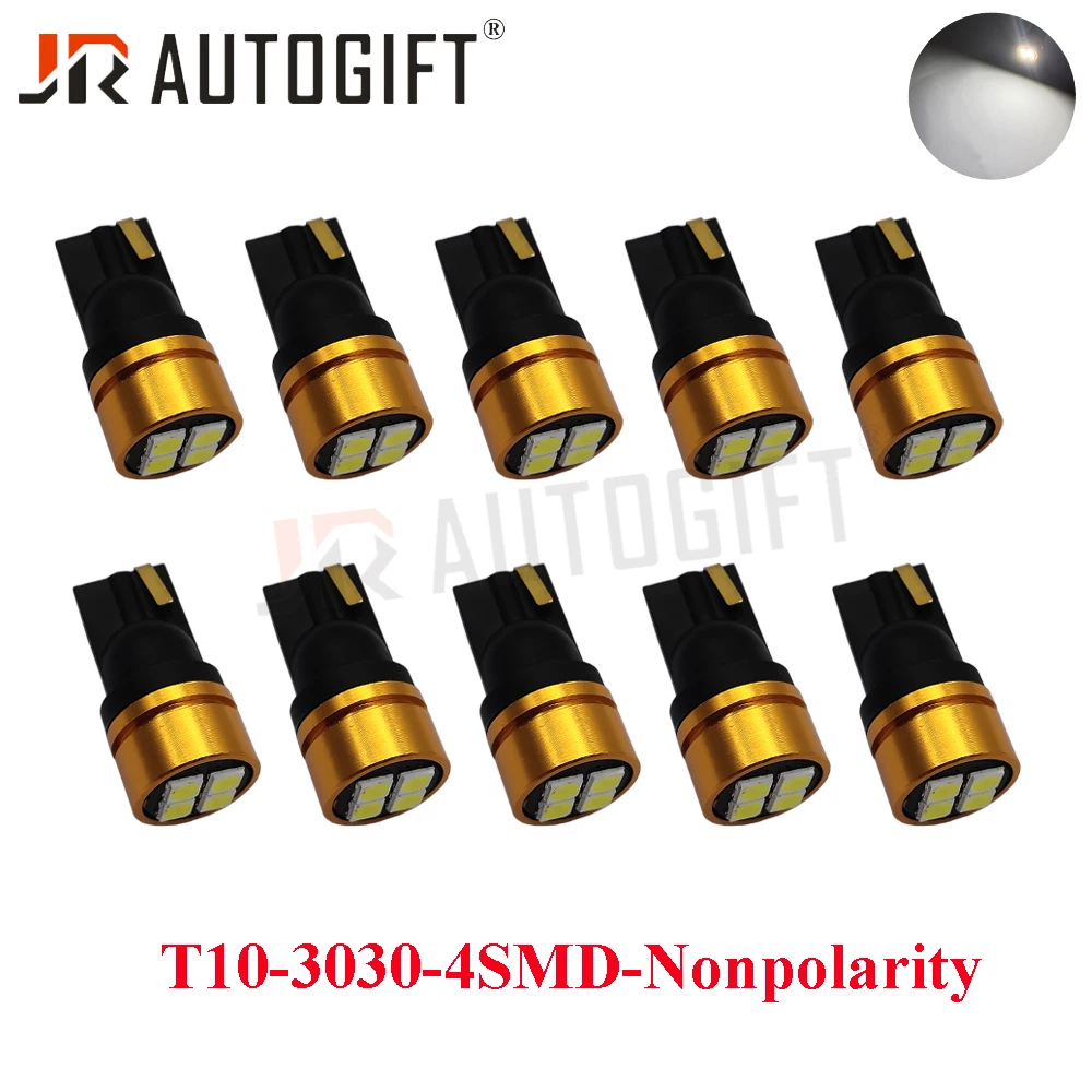 

100PCS T10 3030 4SMD 194 168 W5W Nonpolarity bulb 12V Car styling Auto Wedge license plate Light for universal