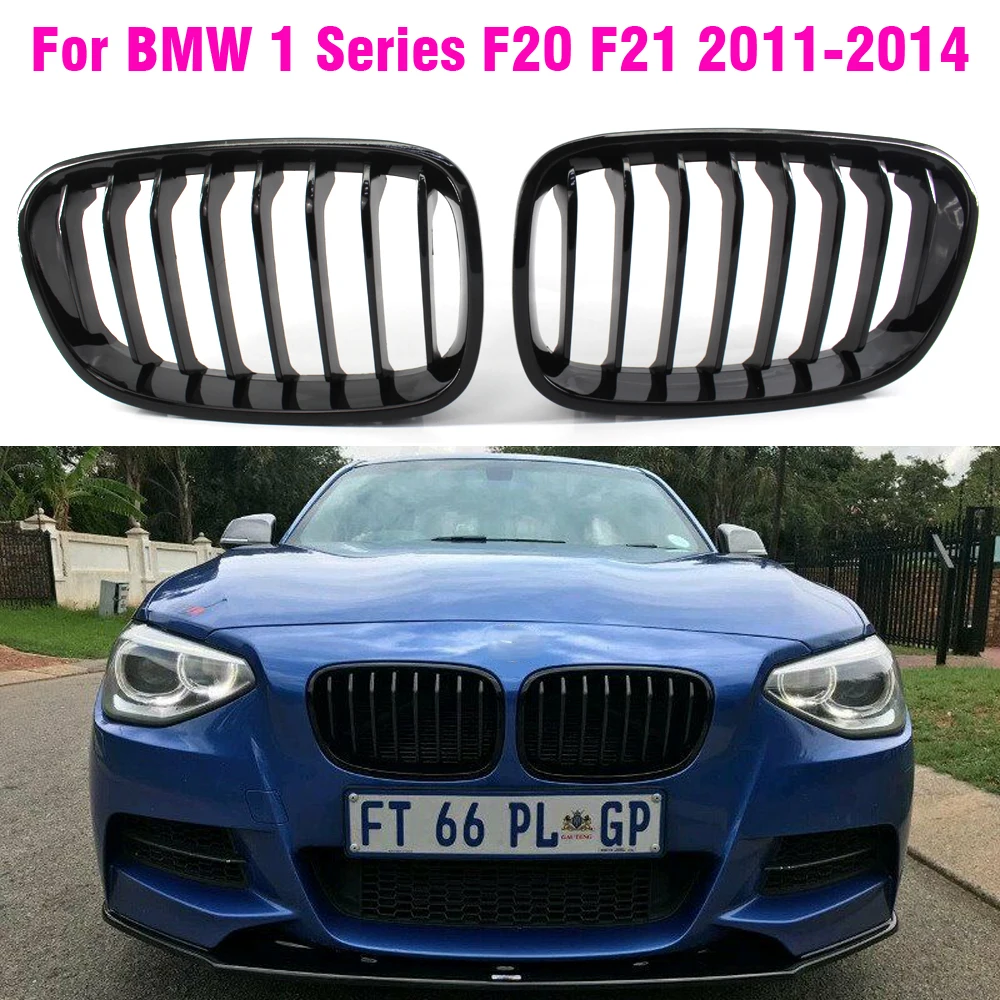 1Pair Grill Auto Front Bumper Grille Kidney Replacement Grilles For BMW 1 Series F20 F21 116i 118i 2012 2013 2014