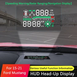 TAJIAN Head Up Display Car HUD GPS Display Windshield Projector Safe Drive Speed Reminder Fit For Ford Mustang 2015-2022