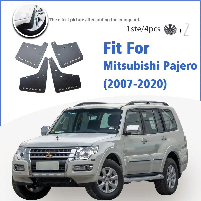 For Mitsubishi Pajero Mud flaps mudguards fenders Mud flap splash guard car accessories auto styline Front Rear 4 pcs 2007-2020