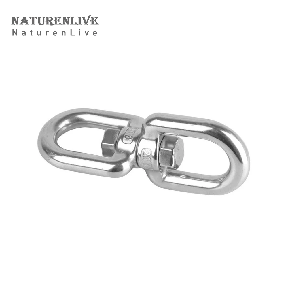 2/4Pcs M4-M16 Double Ended Swivel Eye Hook 304 Stainless Steel Eye to Eye Swivel Shackle Ring Connector for Marine Mooring Swing