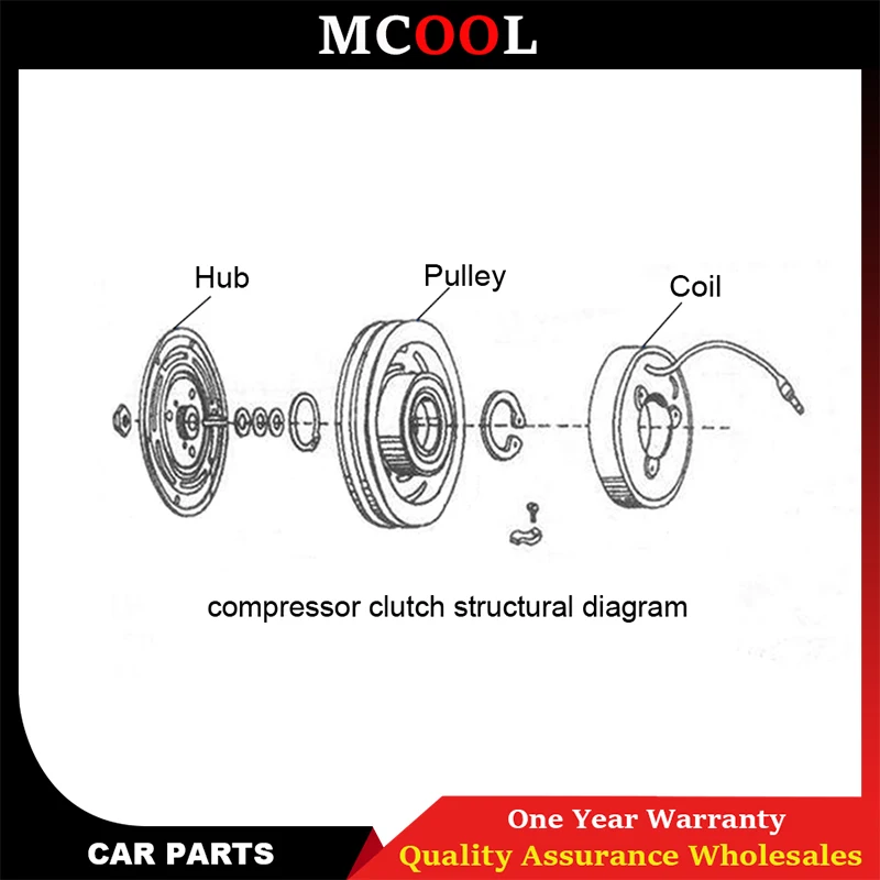 New AC Compressor clutch For RENAULT LAGUNA II TRAFIC II Bus ESPACE Mk IV VEL SATIS 2.0 8200848916 8200454172