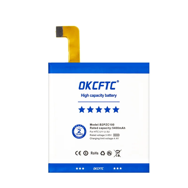 OKCFTC 5400mAh B2PZC100 Battery for HTC U11 U-3U Mobile Phone