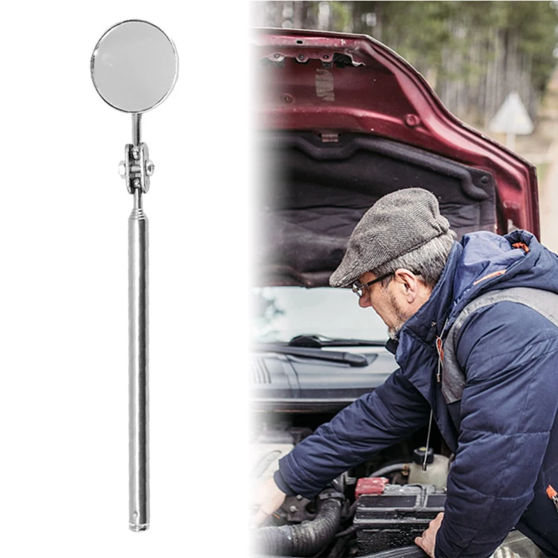 Car Telescopic Detection Lens Portable Round Mirror Extending Car Angle View Pen Automotive Inspection Hand Repair Tools