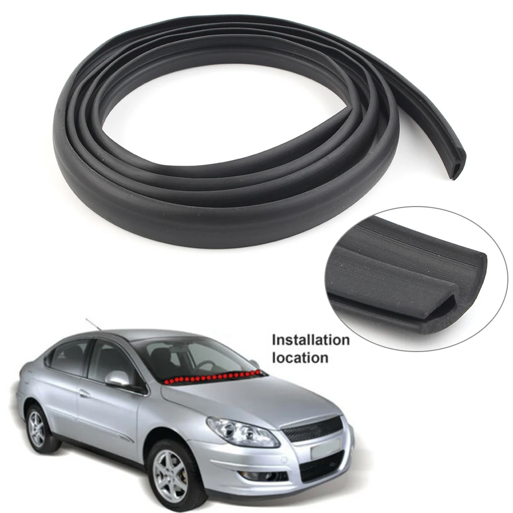 

170cm Black Car Seal Under Front Windshield Panel Sealed Trim Moulding Strip Rubber