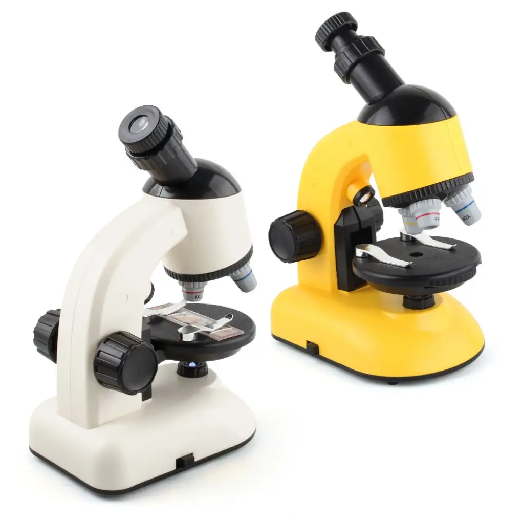 

Rotatable Microscope Home Lab 1200X LED Microscopes Biological ABS Magnifying Glass Educational Supplies Yellow