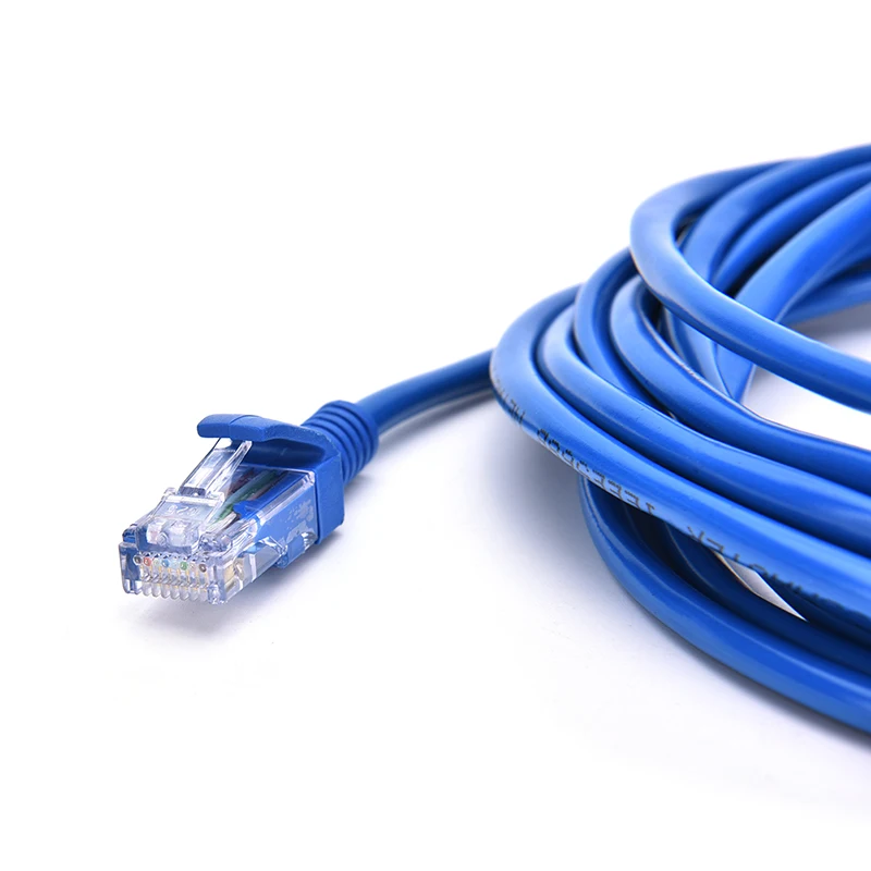 Câble réseau Ethernet bleu LAN CAT5e pour ordinateur Modem routeur