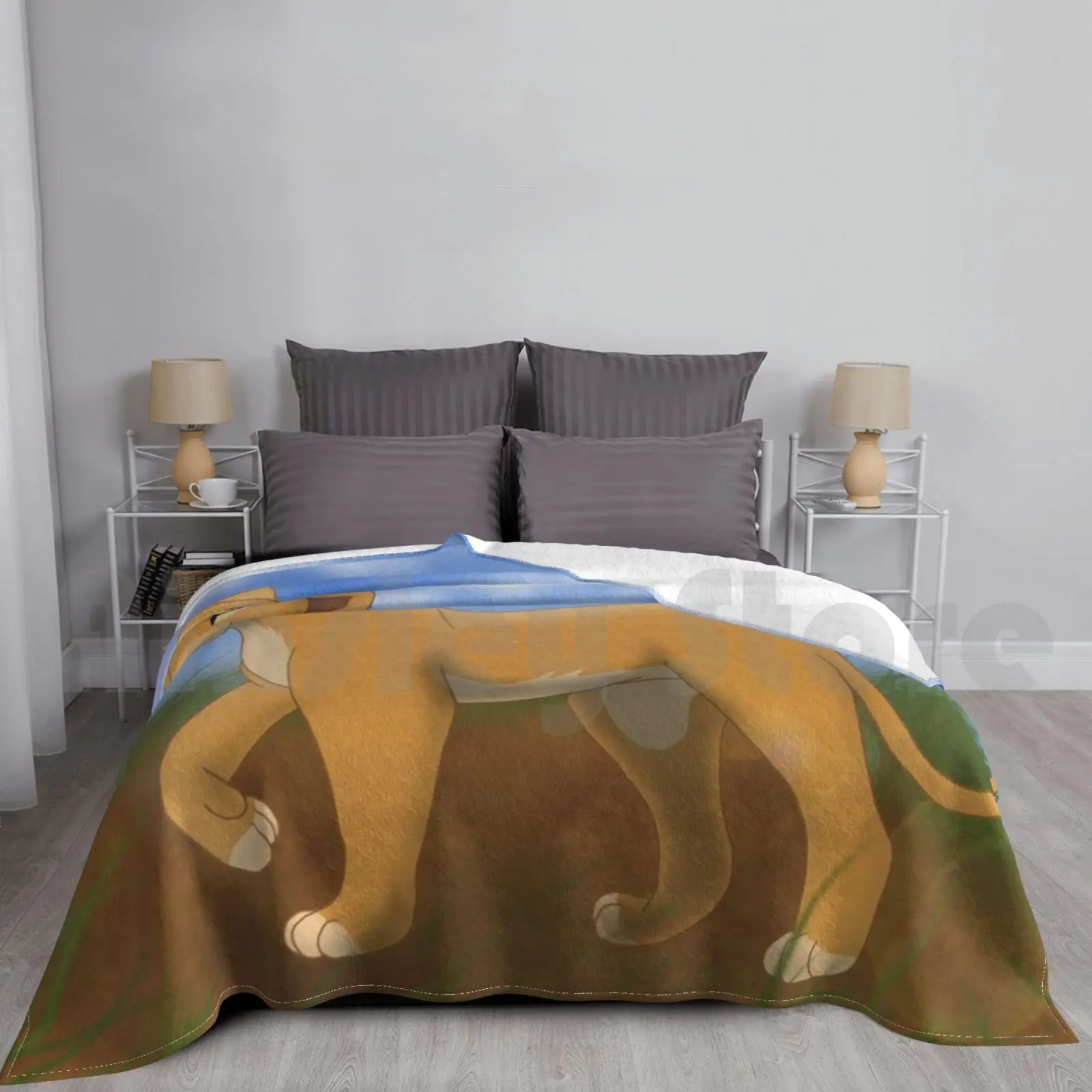Manta Kiara para sofá cama viaje el Rey León Rey León Tlk Simba Kiara Sarabi Simbas orgullo noche galaxia oscura