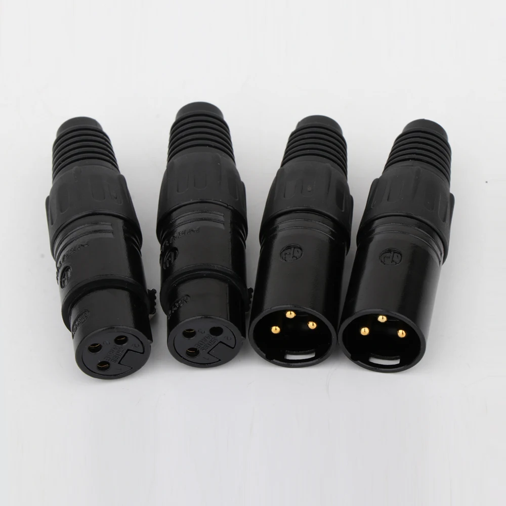 4 Teile/los XLR stecker 3pin XLR Stecker hifi DIY kabel stecker 3Pin XLR Stecker Ausgewogene Kabel HIFI XLR Stecker – Detail 7