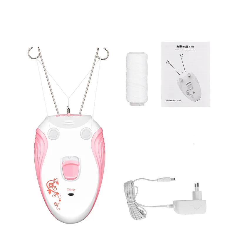 페이셜 헤어 리무버 레이디 면도기 충전식 전기 제 모기 면화 스레드 페이셜 리무버 여성용 레이디 뷰티 케어 기계