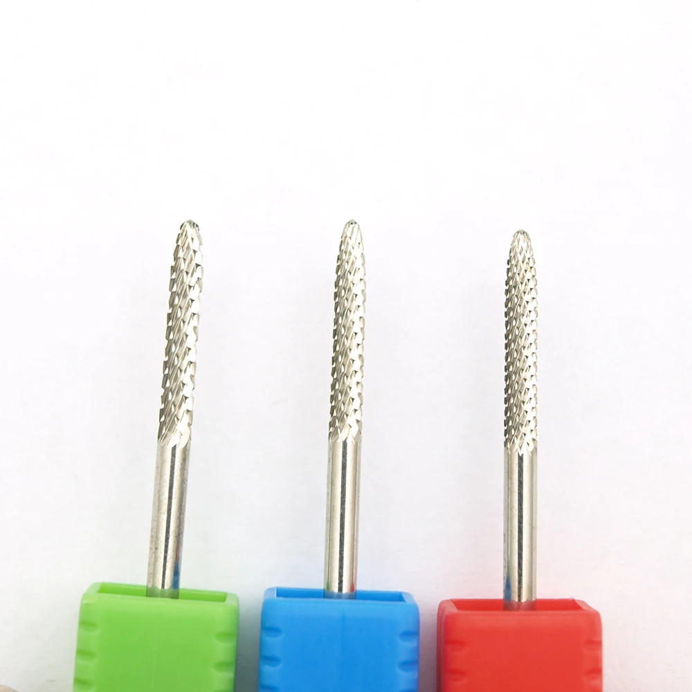 Qualität 5 in 1 Silber Verjüngt Sicherheit Hartmetall Nagel Bohrer Mit Cut Bohrer Hartmetall Cutter Maniküre Entfernen Gel Nägel zubehör – Detail 13