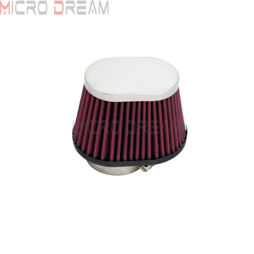 Cafe Racer 48mm 52mm Air Cleaner Oval Pod Filter Universal For Harley  Honda Yamaha Kawasaki Suzuki CB CX500 Bobber Air Filter