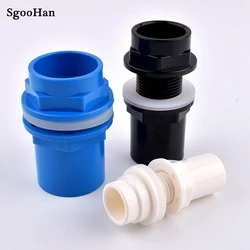 3 Colors Thickened 20~50mm PVC Pipe Aquarium Fish Tank Drain Joint Home Garden DIY Water Inlet Outlet Tank Tube Connectors