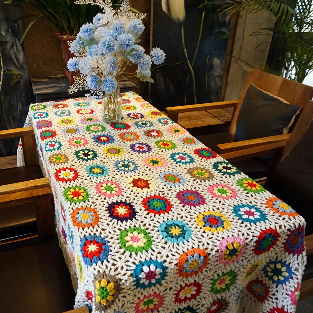 Multi Colour Handmade Granny Square Crochet Blanket Granny Blanket Home&living Wedding Gift