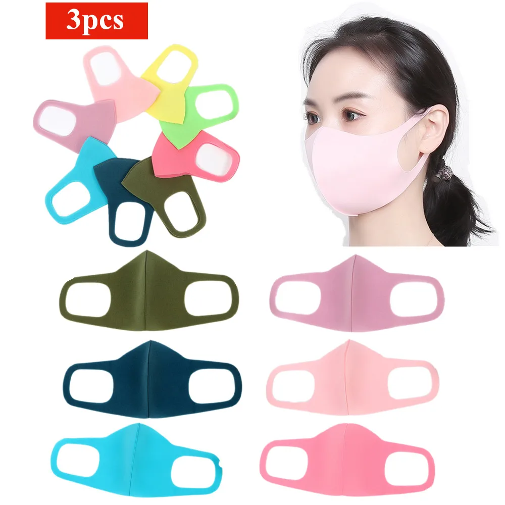 3pcs Sponge Unisex Smoke Mask Reusable Adult Women Men Mouth Face Mask Male Female Allergy Pollution proof Filter Mask Travel