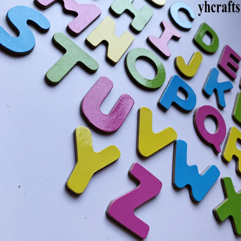 Letras do alfabeto ímã do refrigerador, 26 pcs/lot, diy, diy, diy, diy, jogos de puzzle, presentes