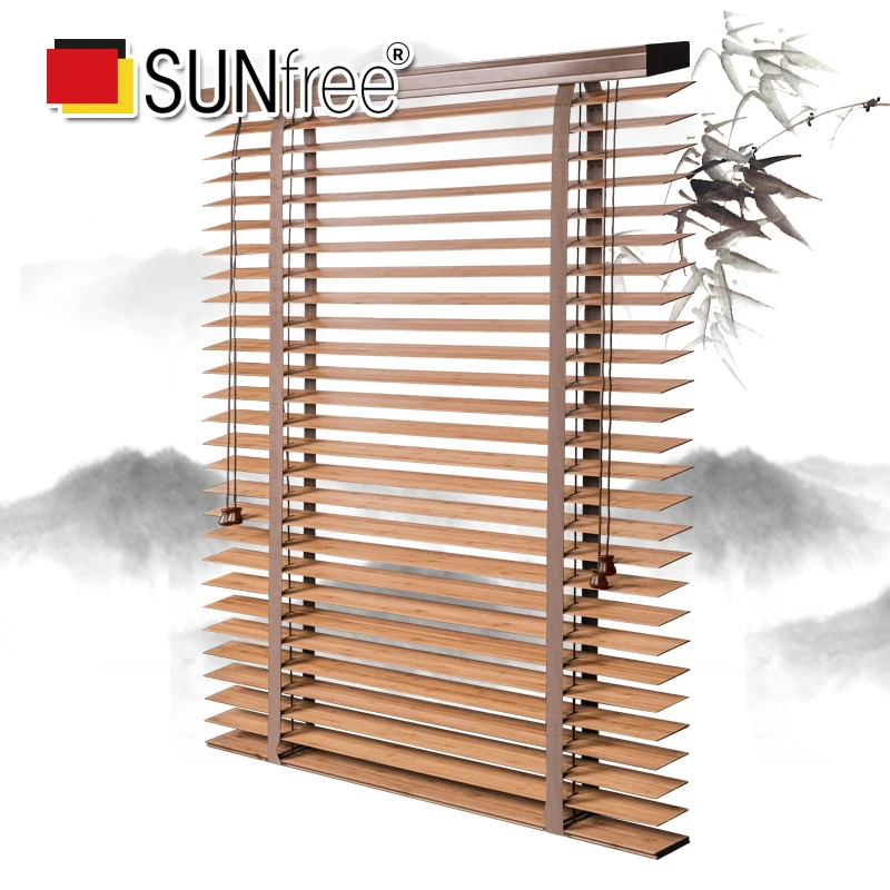 SUNfree 50mm Slat Eco-friendly Bamboo Blinds corrosion resistant durable bamboo Roller blinds for windows home decorations