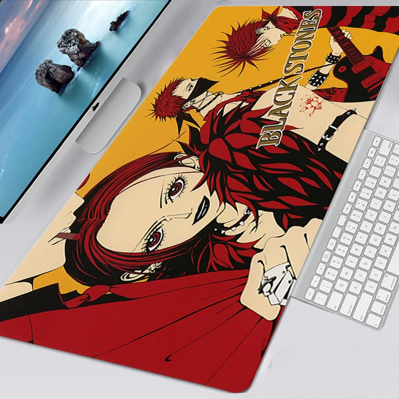 Nana Osaki Anime XXL 40x90 alfombrilla de ratón de gran tamaño para PC computadora de escritorio Mat con teclado de juego Pad antideslizante alfombrilla de ratón para jugador Mousepad