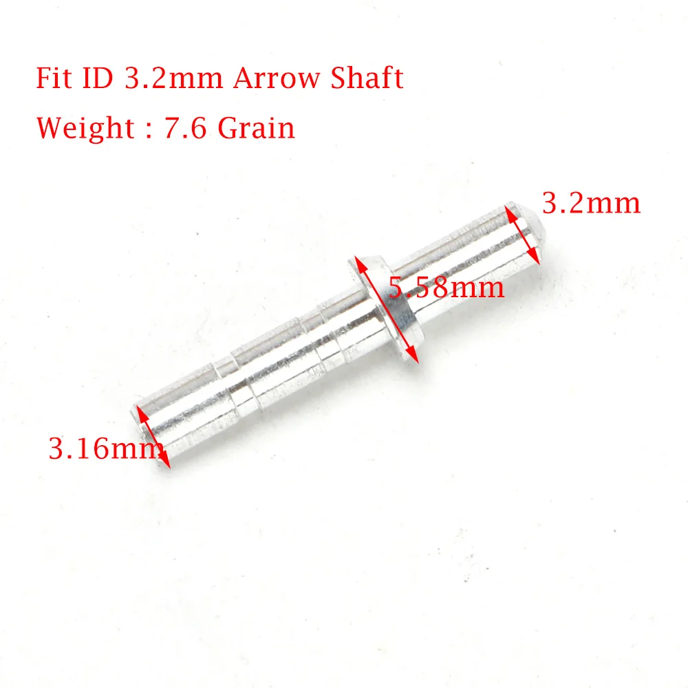 100 Chiếc Bắn Cung Nhôm Nock Pin Dành Cho Mũi Tên Trục ID 3.2 / 4.2 /5.2/6.2/8.0Mm cho Nock Hợp Chất Con Quay Quy Hồi Nơ Mũi Dài Mũi Tên