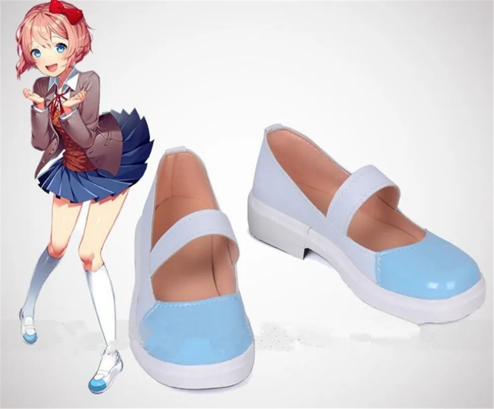 DDLC DokiDokiLiteratureClub Women's shoes Sayori Natsuki Monika Yuri Cute sweet dance party cosplay shoes A1020