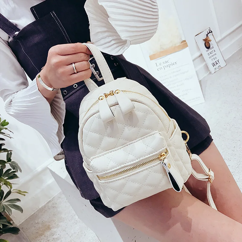 

Women Backpacks for Teenage Girl Schoolbag Backpack Fashion Mini PU Leather Backpacks New Preppy School Style Rucksack Mochila