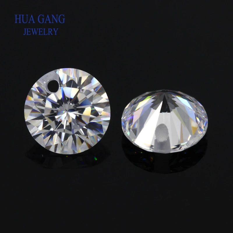 Single Hole 1000PCS 3.0-8.0mm 8 Hearts And 8 Arrows 5A Brilliant Cut White Cubic Zirconia Loose CZ Cubic Zircon Stones