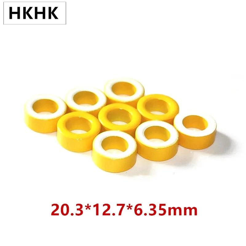 

10-200pcs T80 26 Iron Power Cores inductor T80-26 20.3*12.7*6.35 yellow/white coated ferrite ring core Magnet filtering -26 PRN