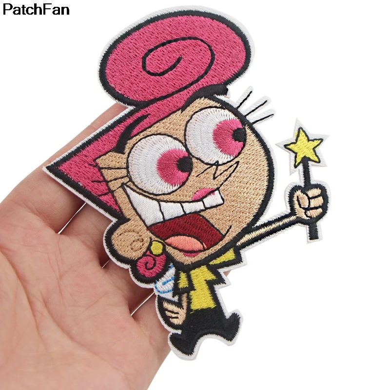 A3257 Patchfan Cartoon Genius Iron On Patch Clothing Diy Embroidered Applique Sew On Patches Fabric Badge Apparel Patchwork