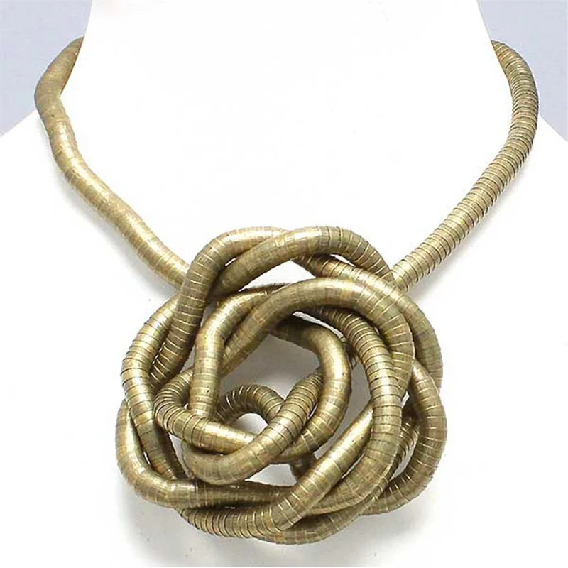 Manufacture 5mm 90cm Bronze Plated Iron Bendable Flexible Bendy Snake Necklace,10pcs/pack