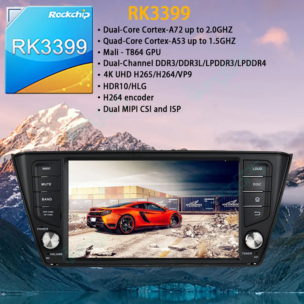 For Skoda Fabia NJ3 2015 - 2018 Android Car Radio Stereo Multimedia Player 2 Din Autoradio GPS Navigation PX6 Unit Screen