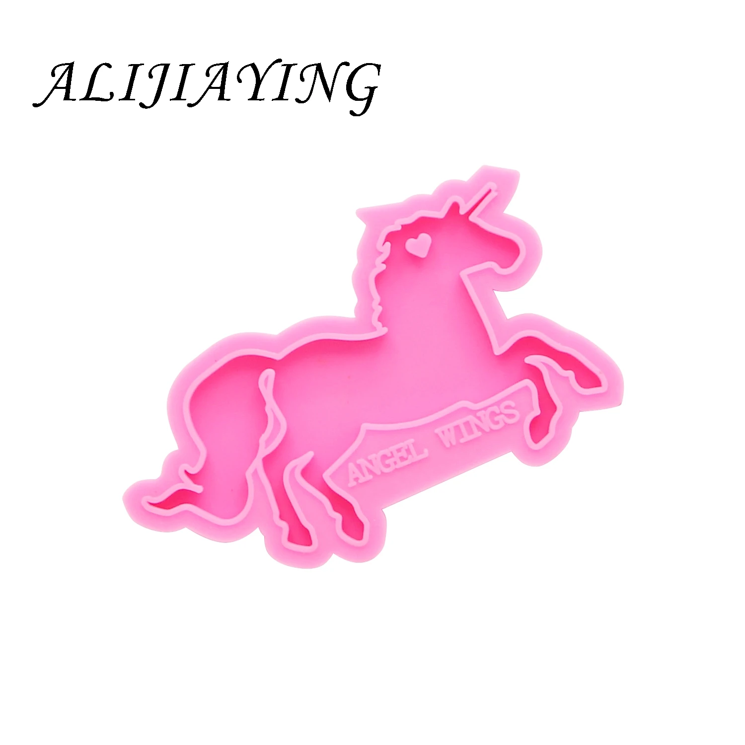 Shiny keychain Pegasus Unicorn horse key ring decoration silicone mold for DIY epoxy resin DY0151