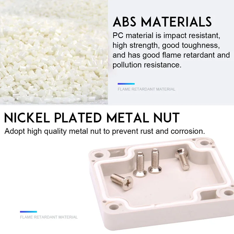 Waterproof DIY Housing Instrument Case ABS Plastic Electrical Project Box Storage Case Enclosure Electronic Supplies connector