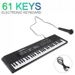 61 Keys Electronic Keyboard Piano Electric Digital Music Key Board with Microphone for Children Gift Musical Enlightenment