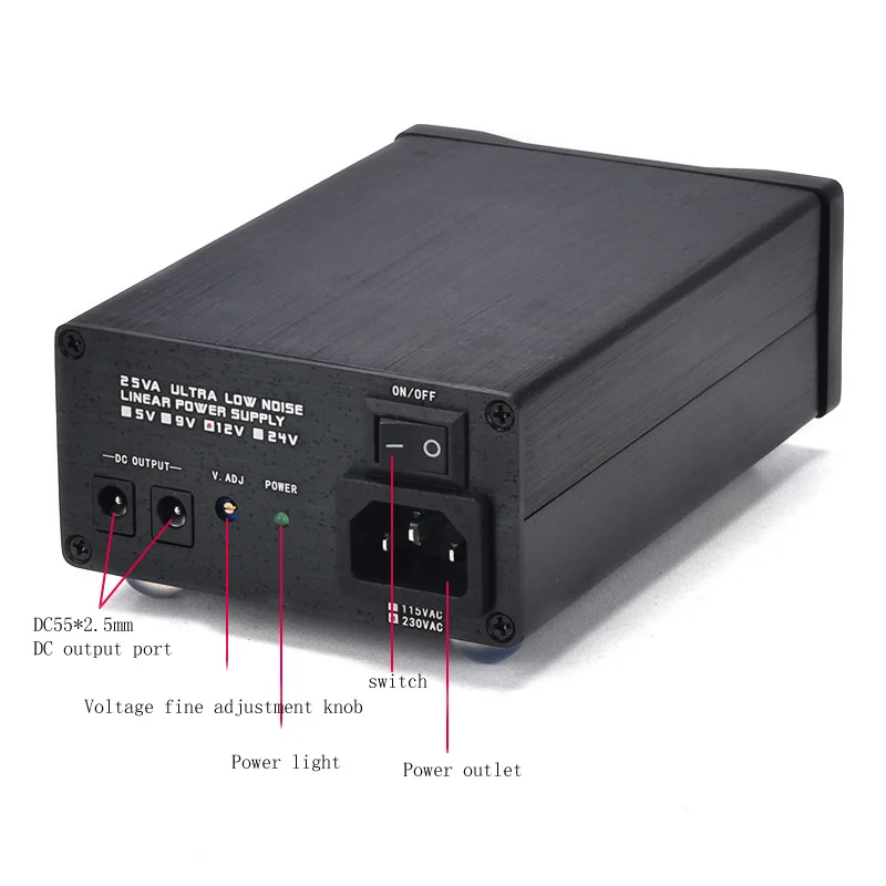 BRZHIFI linear power supply, dual low-noise DC DC stabilized