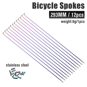 Xe đạp nói dây cầu vồng 26 27,5 29 inch Mountain/Road Bike 304 Thép không gỉ 14G 259/261/271/273/291/293mm Rays 8 Bán hàng chính cho Lightning - №6