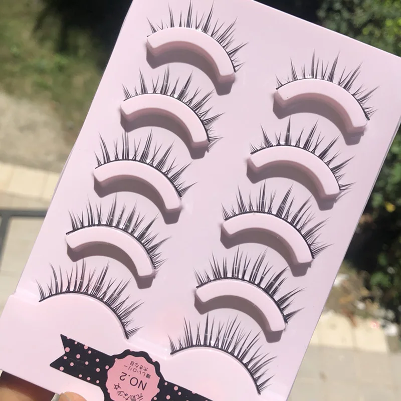 5 Pairs Fairy False Eyelashes Cos Makeup False Eyelashes Little Devil Big Eyes Barbie Naturally Thick Japanese Lolita Eyelashes