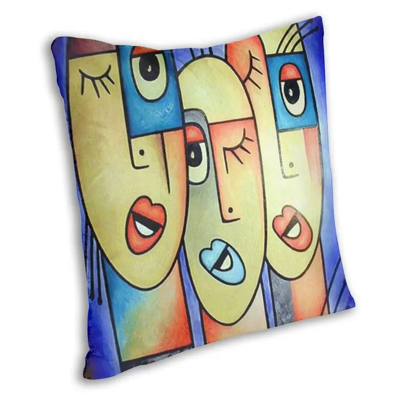 Beautiful Maasai Girls Modern Art Cushion Cover African Woman Floor Pillow Case for Living Room Cool Pillowcase Home Decor