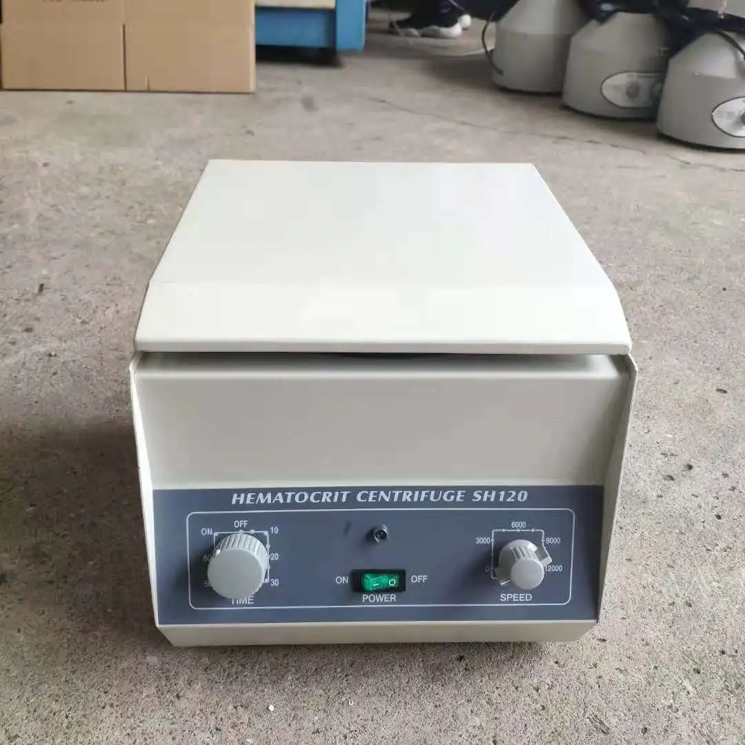 12000rpm Electronic Benchtop Blood Hematocrit Centrifuge 1.5x75mm Capillary Tube For Laboratory and Medical Use SH120