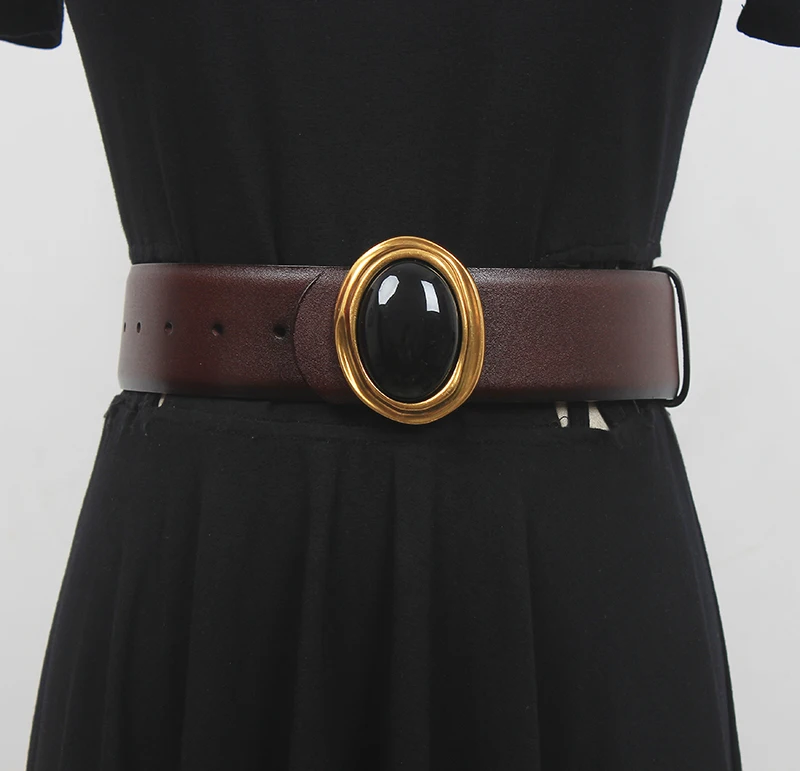 Ceinture large en cuir véritable pour femmes, ceintures de smoking pour femmes, corsets vestisens, ceinture décorative pour l'environnement, R1756