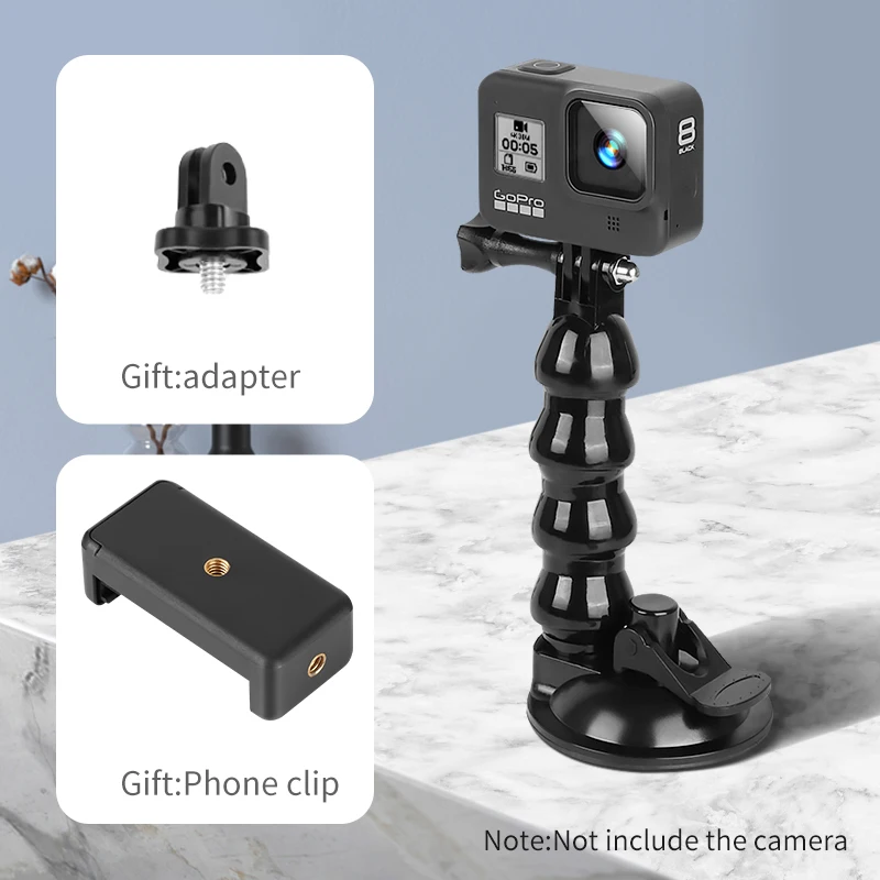 Mini Action Camera ventosa per GoPro Hero 10 9 8 7 5 6 4Sony SJCAM SJ7 Yi 4K H9 Go Pro 7 Mount Window Glass Sucker accessorio