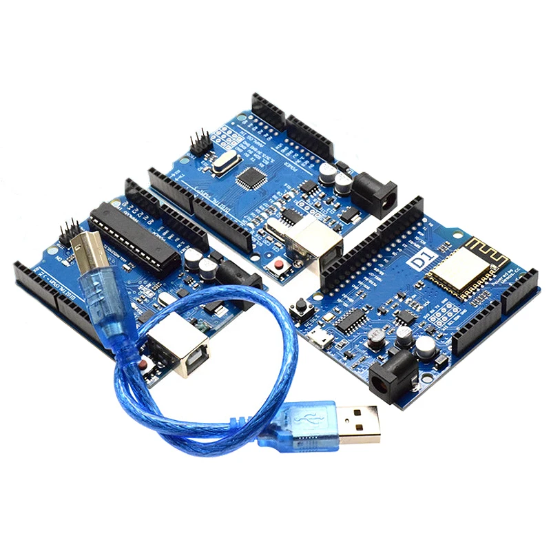 

1Set UNO R3 Official Box ATMEGA16U2 / UNO+WiFi R3 MEGA328P Chip CH340G For Arduino UNO R3 Development Board WeMos ESP8266