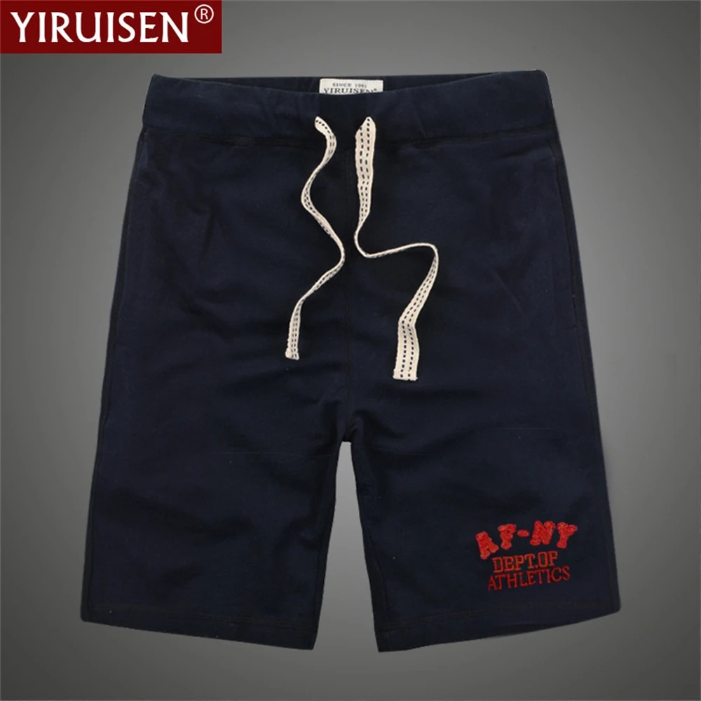 YiRuiSen 100% Cotton Casual Men\'s Shorts Vintage Running Breathable Regular Fit Board Short Summer Gym Tracksuit Pants For Male