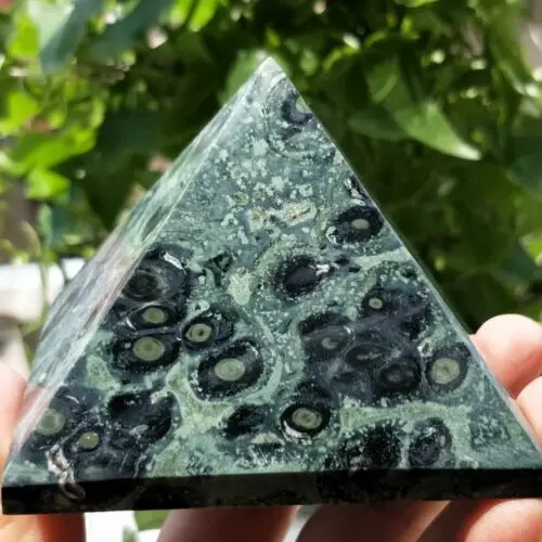 

AAA++60MM NATURAL jasper STROMATOLITE Fossils quartz crystal pyramid healingL