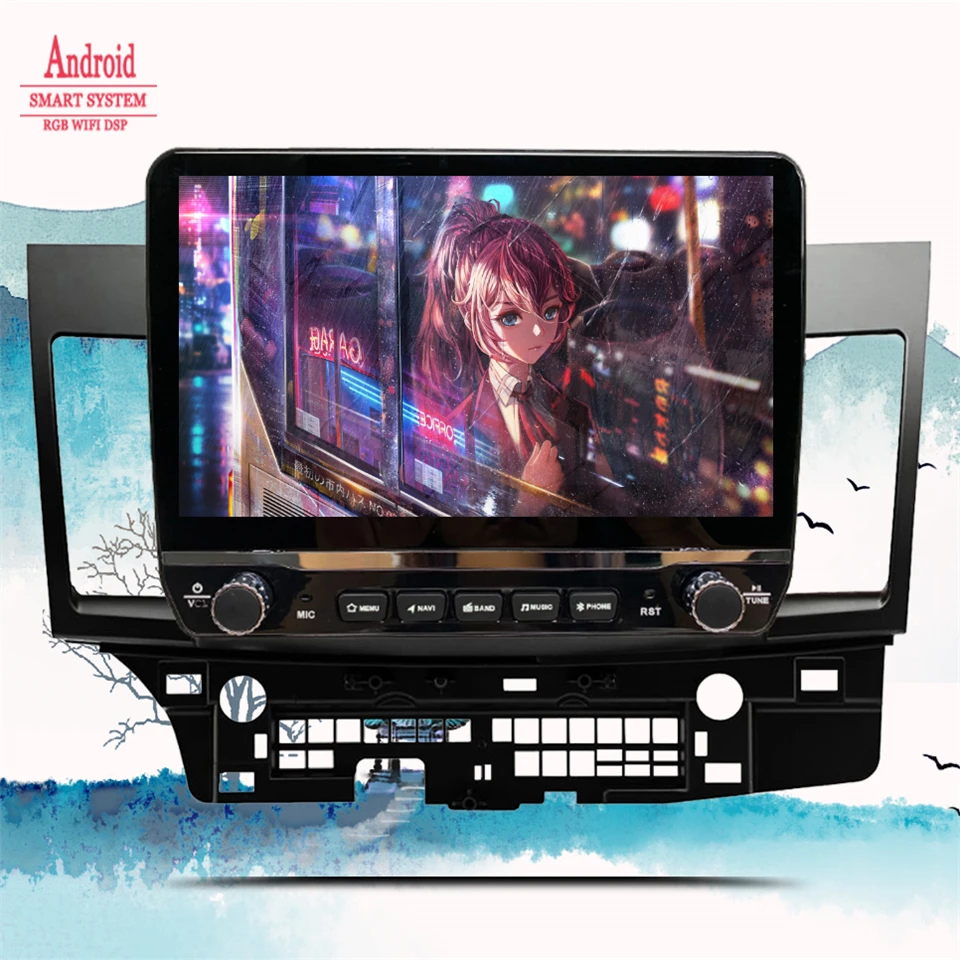 Car Radio For MITSUBISHI Lancer x 2007 - 2013 2014 2015 2016 2017 2018 Android 13 Navigation GPS Multimedia Player DVD Head Unit