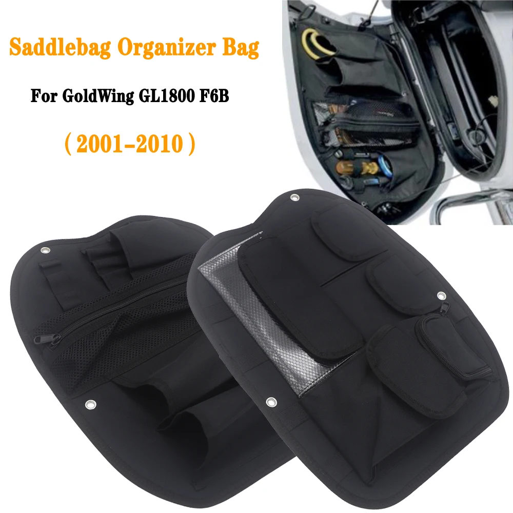 

1Set Motorcycle Saddlebags Organizer Saddle Bag Tool Storage Case Bags Waterproof For Honda GoldWing GL1800 F6B 2001-2010