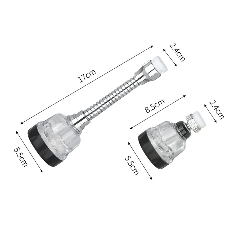 Grifo aireador giratorio de 360 grados, filtro de boquilla de grifo giratorio, cabezal de pulverización de lavado, purificador de agua, difusor de