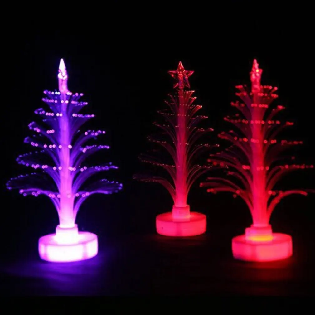 Colorful Christmas Xmas Tree LED Light Glitter Christmas Tree Night Light Lamp New Year Romantic Gift Home Party Decoration