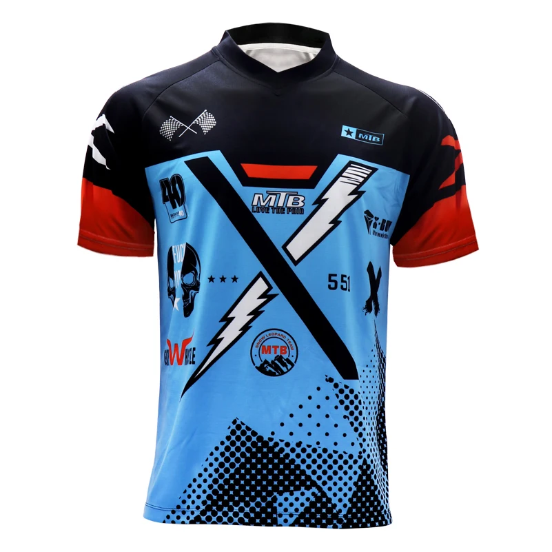 Racing  men's motocross jersey mx  DH cycling mtb offroad bike jersey downhill shirt